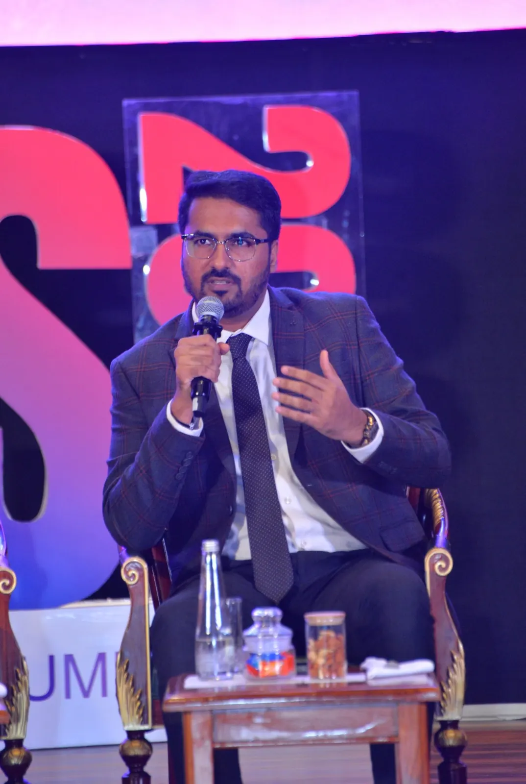 CA Dhaval Kodilkar moderating the AI-Powered CFO panel at AIS 2026, New Delhi