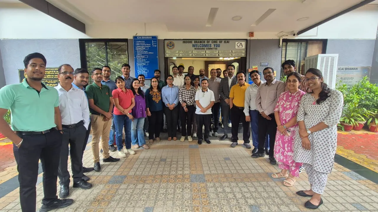 Eicher team with CA Dhaval Kodilkar after a corporate AI training programme