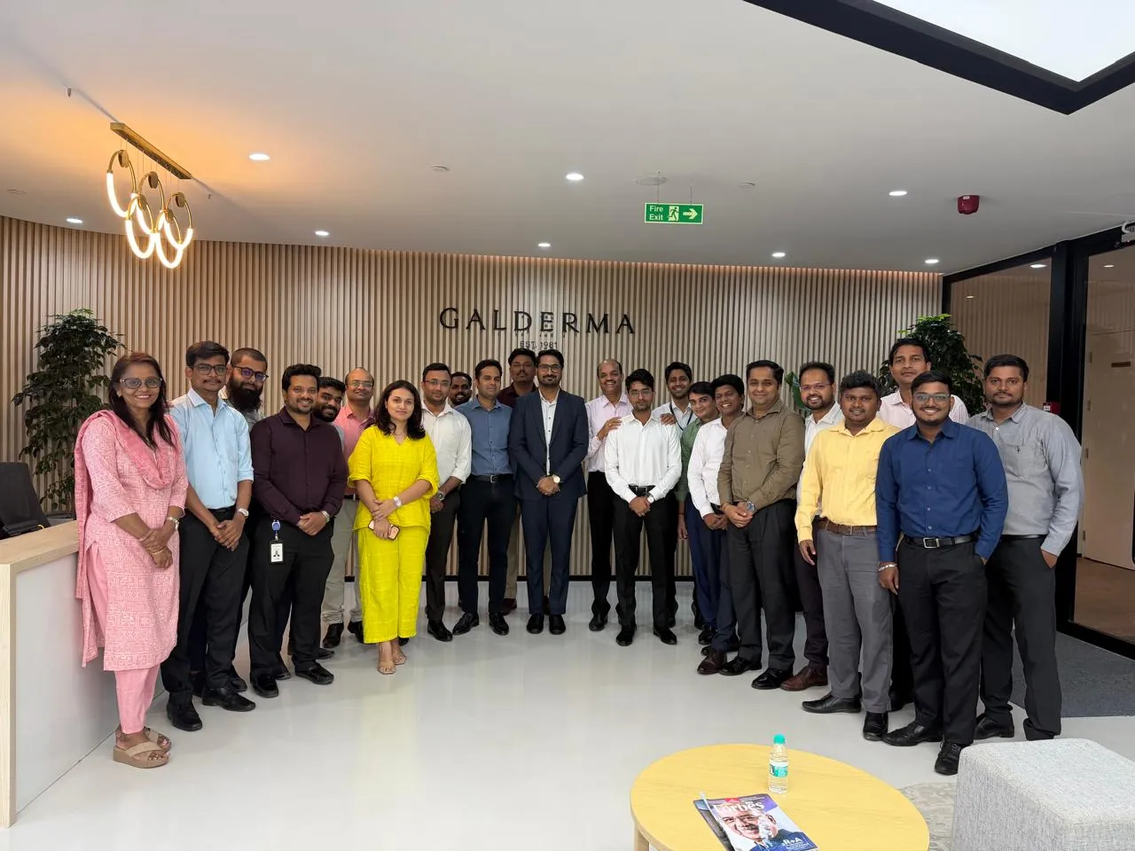 Galderma India team with CA Dhaval Kodilkar at the Galderma office after AI training