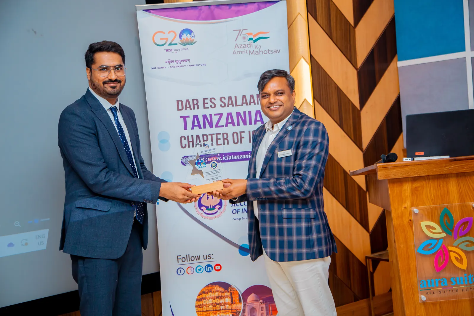 CA Dhaval Kodilkar felicitated by the ICAI Dar es Salaam Tanzania chapter