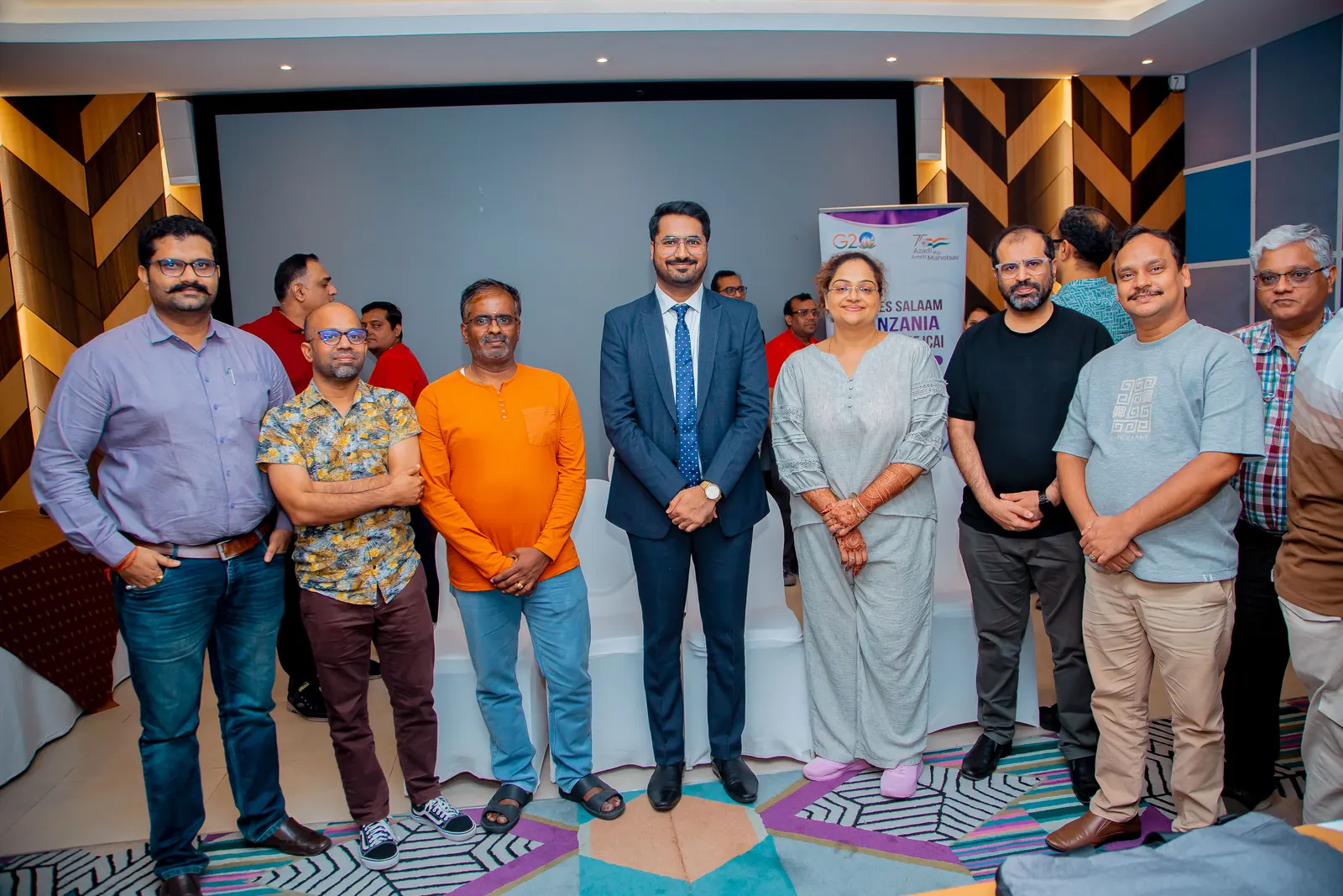 CA Dhaval Kodilkar with members of the ICAI Dar es Salaam chapter, Tanzania