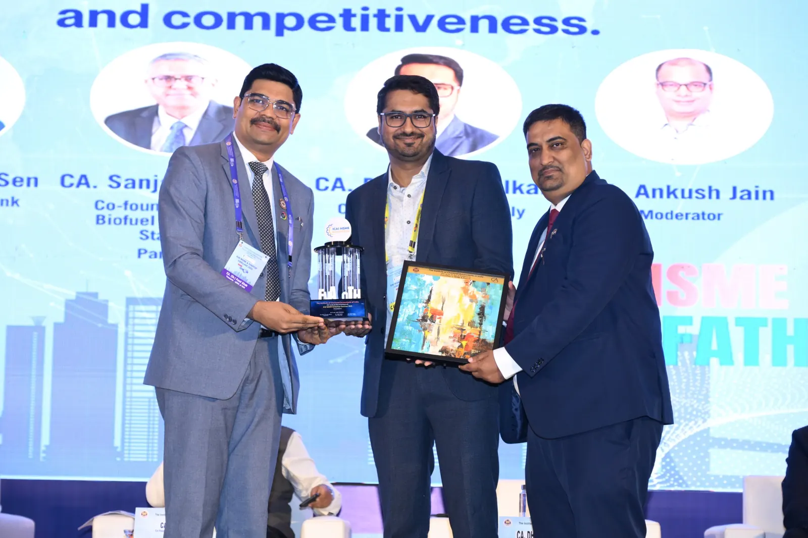 CA Dhaval Kodilkar felicitated at the ICAI MSME and Startup Conclave 2025