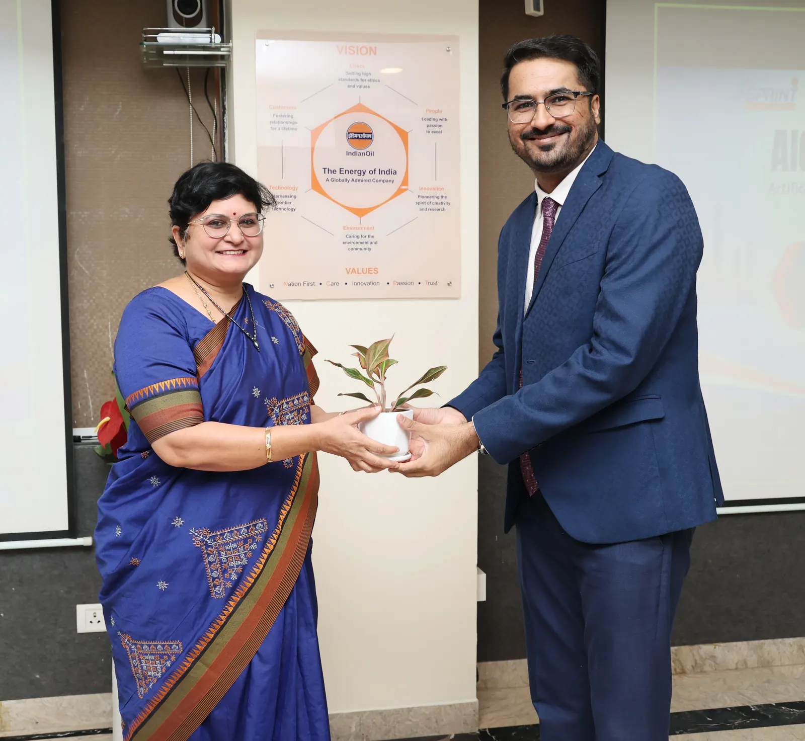 CA Dhaval Kodilkar welcomed by Indian Oil Corporation at the start of an AI training programme