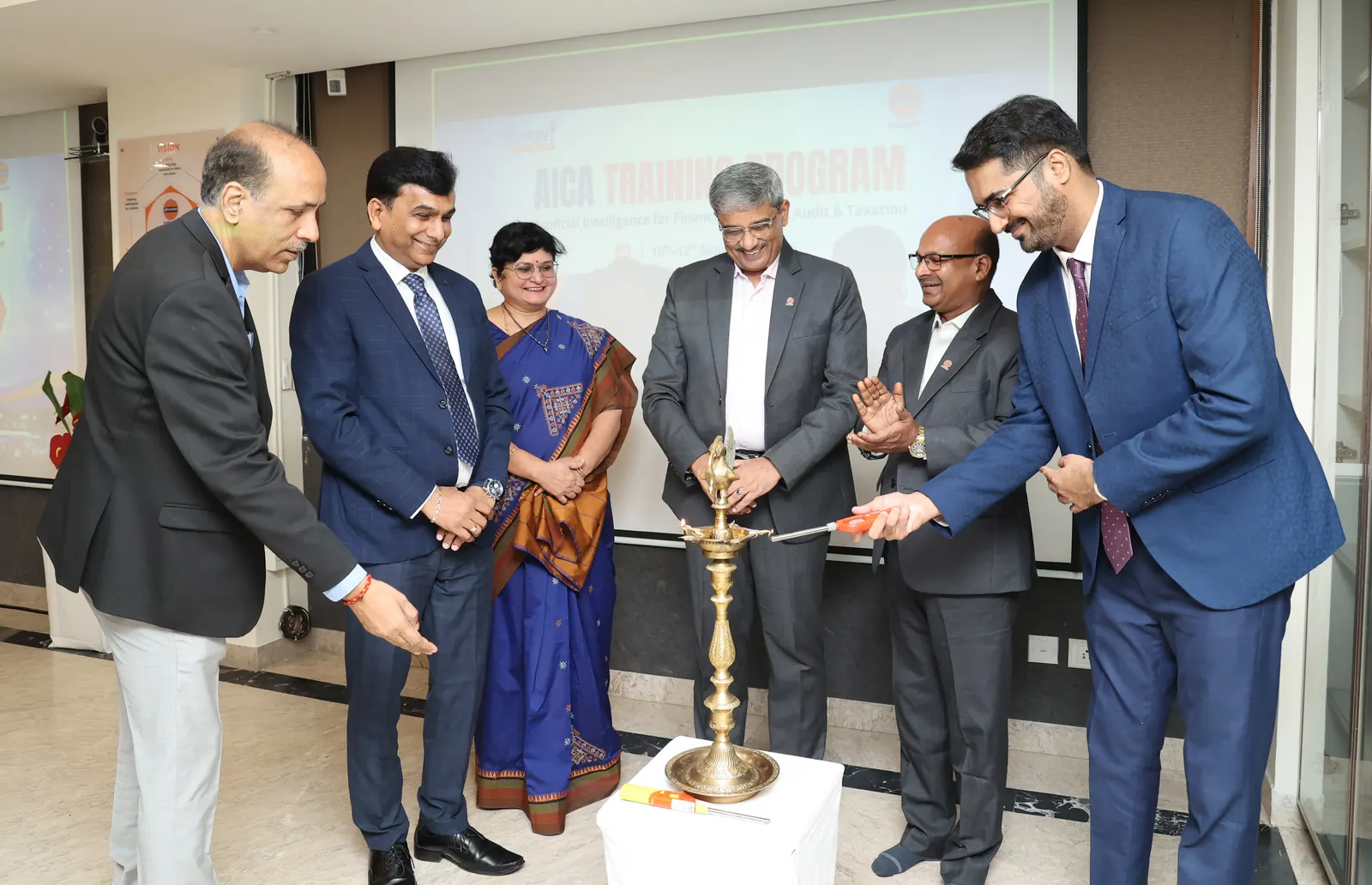 Lamp-lighting inauguration of the AI training programme for Indian Oil Corporation leaders