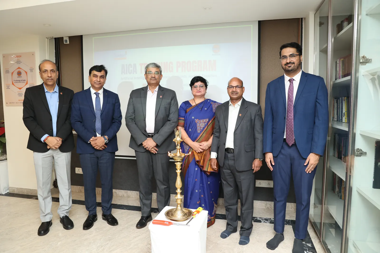 Indian Oil Corporation leaders at the inauguration of the AI training programme