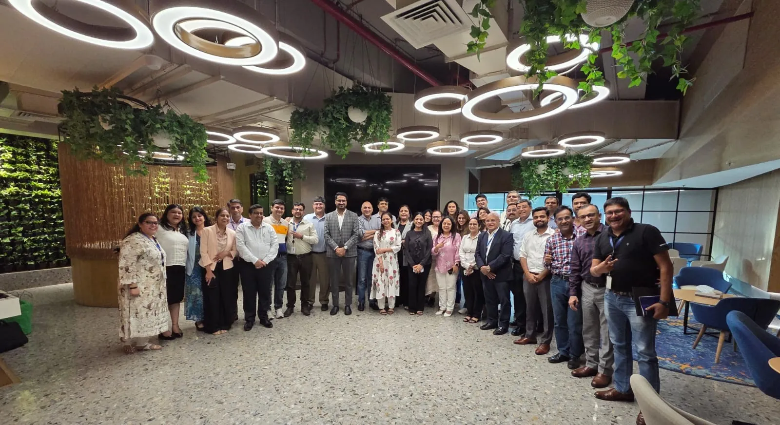 Professionals at KPMG Mumbai with CA Dhaval Kodilkar after an AI training session