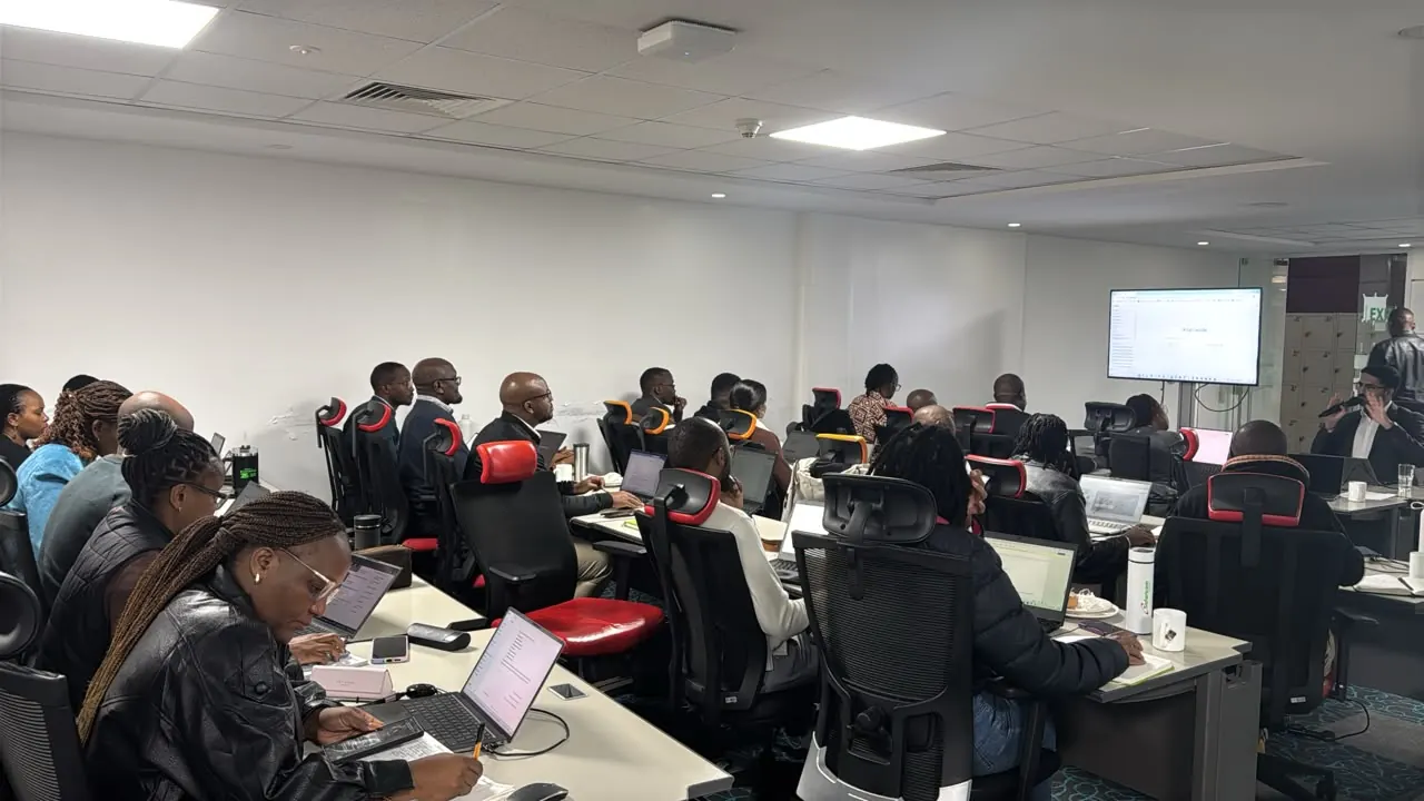 Safaricom participants during the AI for Finance training in Nairobi