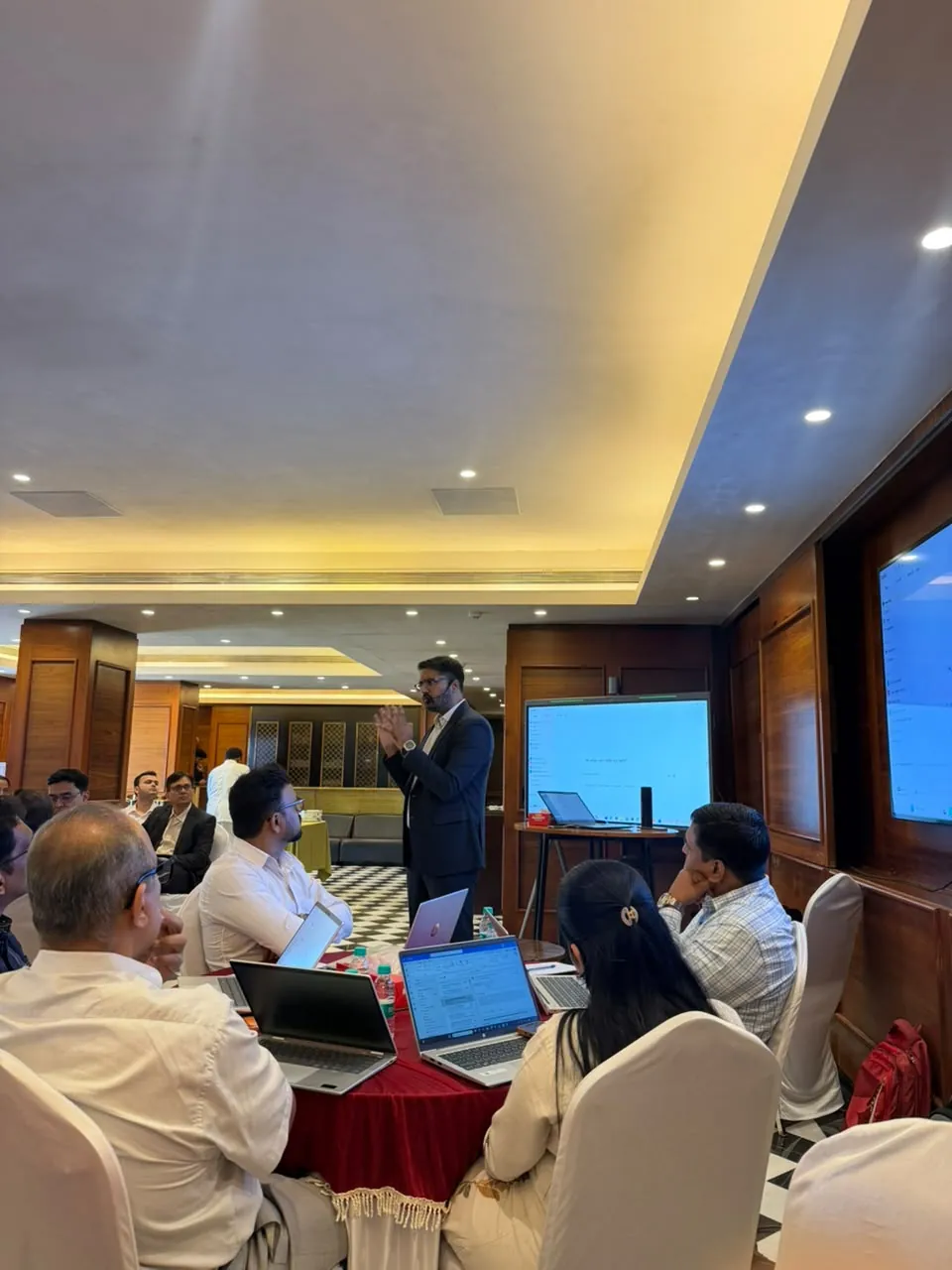 CA Dhaval Kodilkar leading an AI training session for UPL