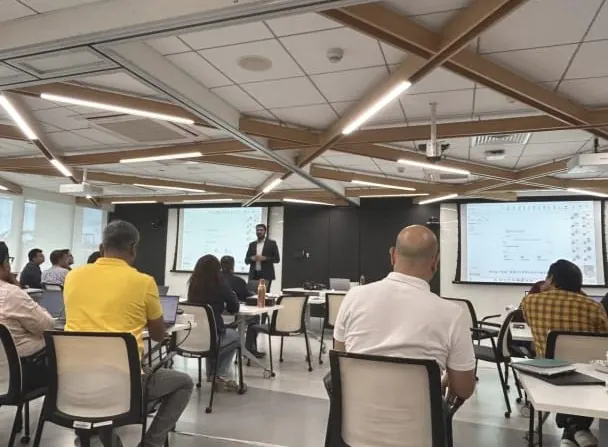 WPP Media team in a corporate AI training session with CA Dhaval Kodilkar